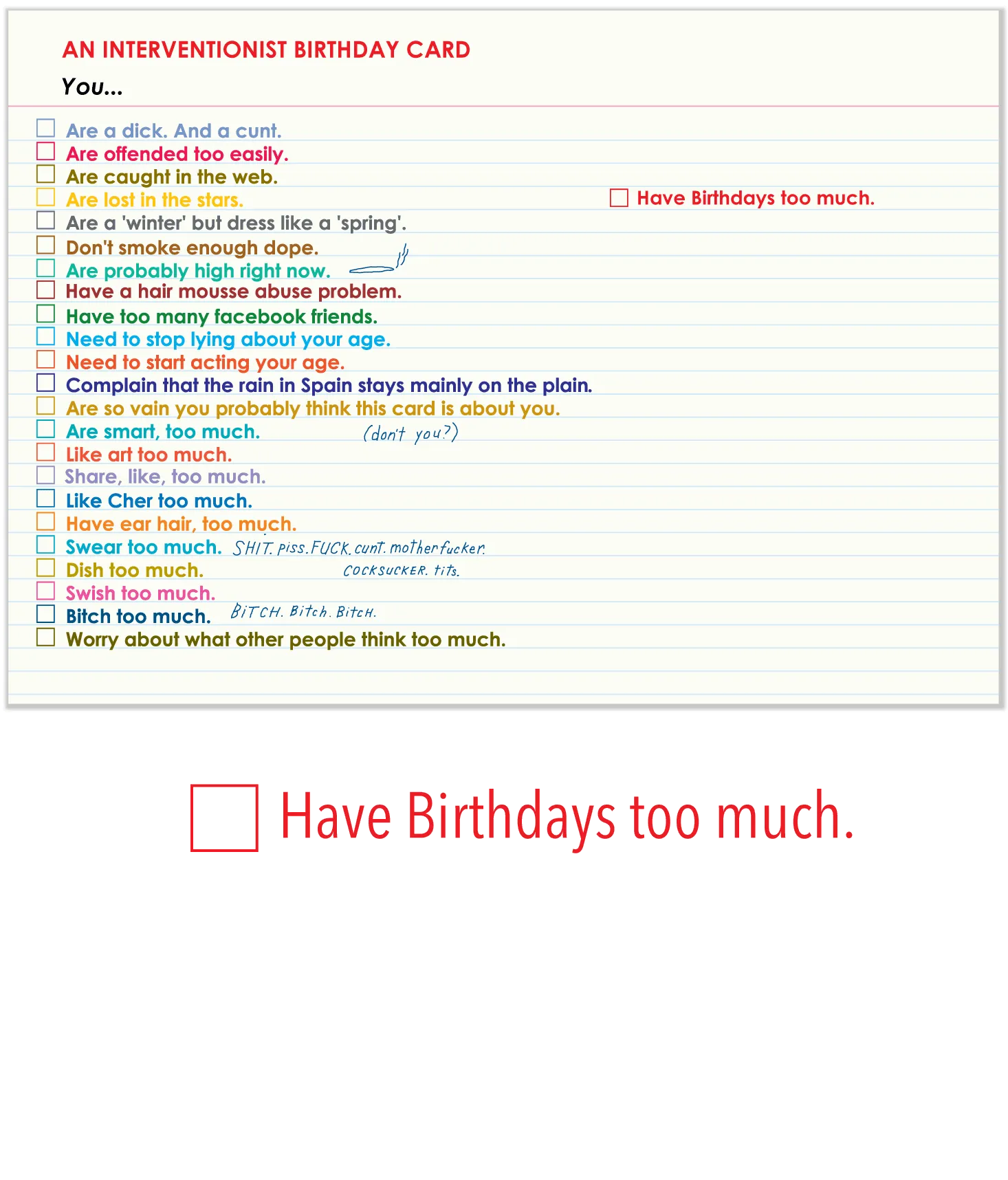 671 Interventionist (Birthday Card)