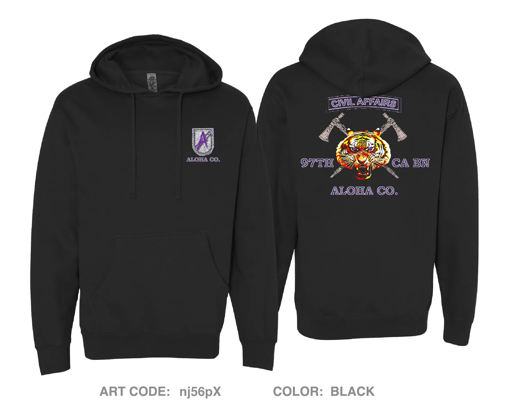 A Co 97th Civil Affairs BN Comfort Unisex Hooded Sweatshirt - nj56pX