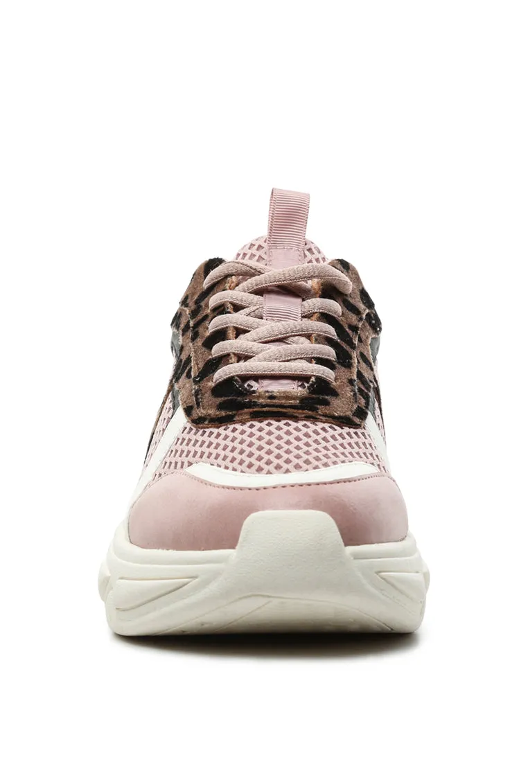 beasty fur detail chunky trainers