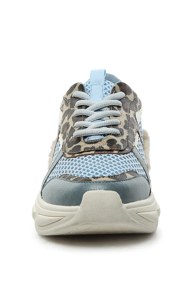 beasty fur detail chunky trainers