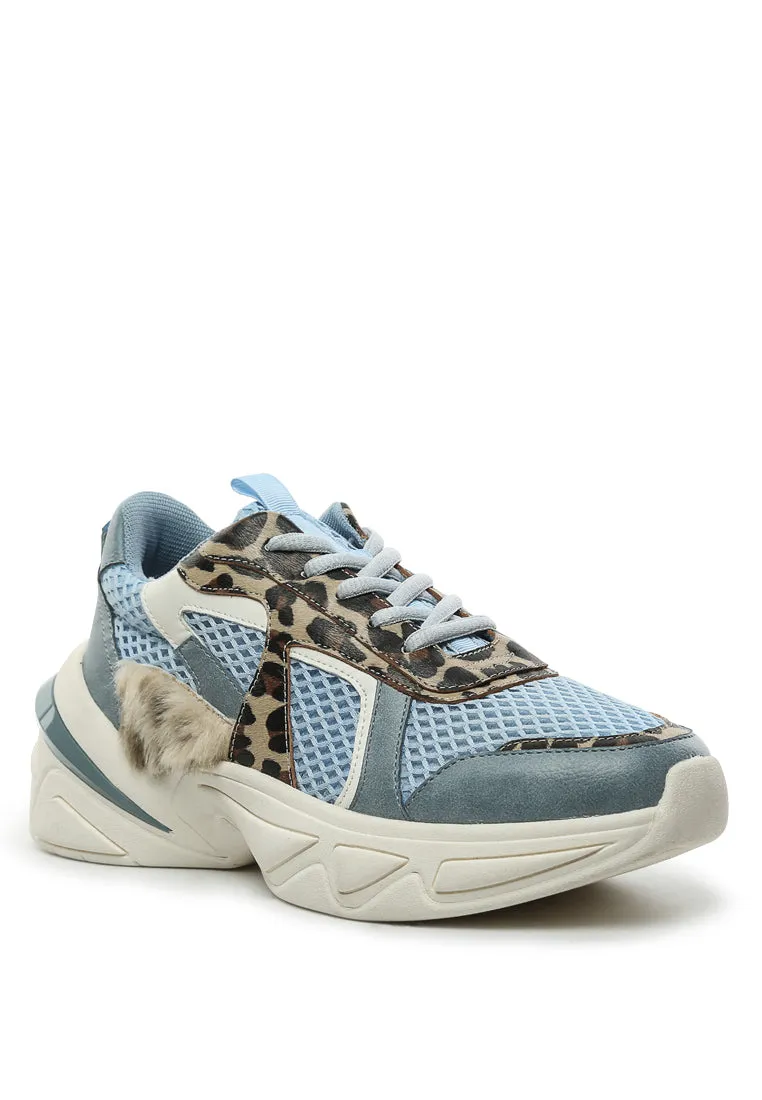beasty fur detail chunky trainers