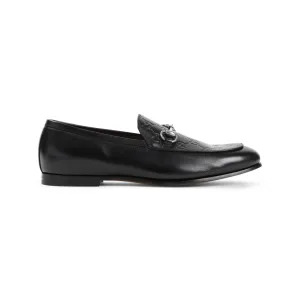 Black Leather Jordy Loafers