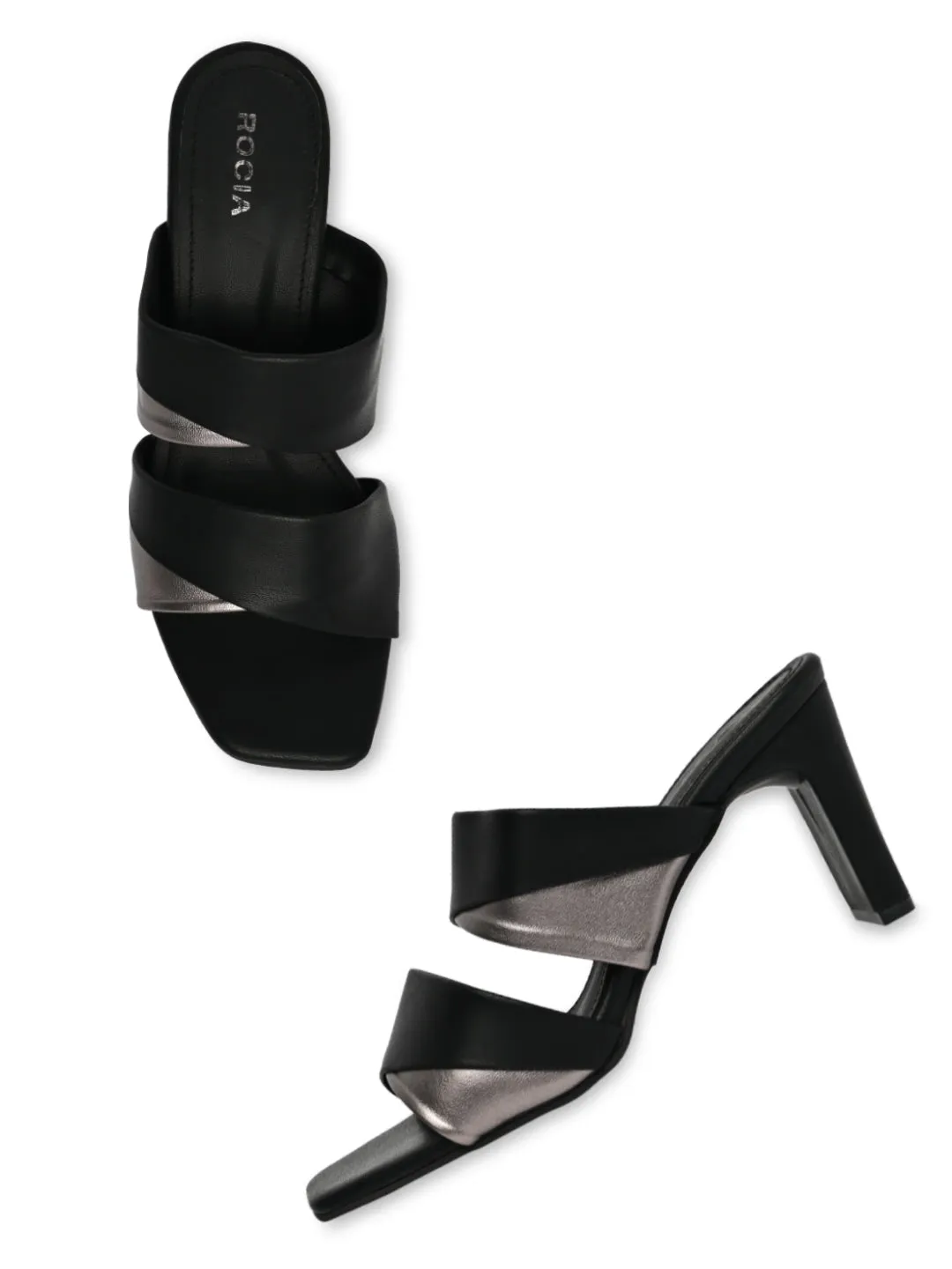 Black Women High Block Heel Sandals