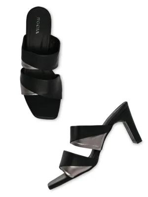 Black Women High Block Heel Sandals