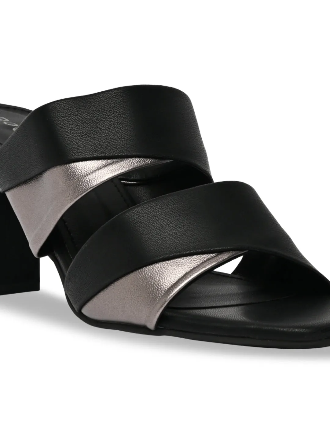 Black Women High Block Heel Sandals