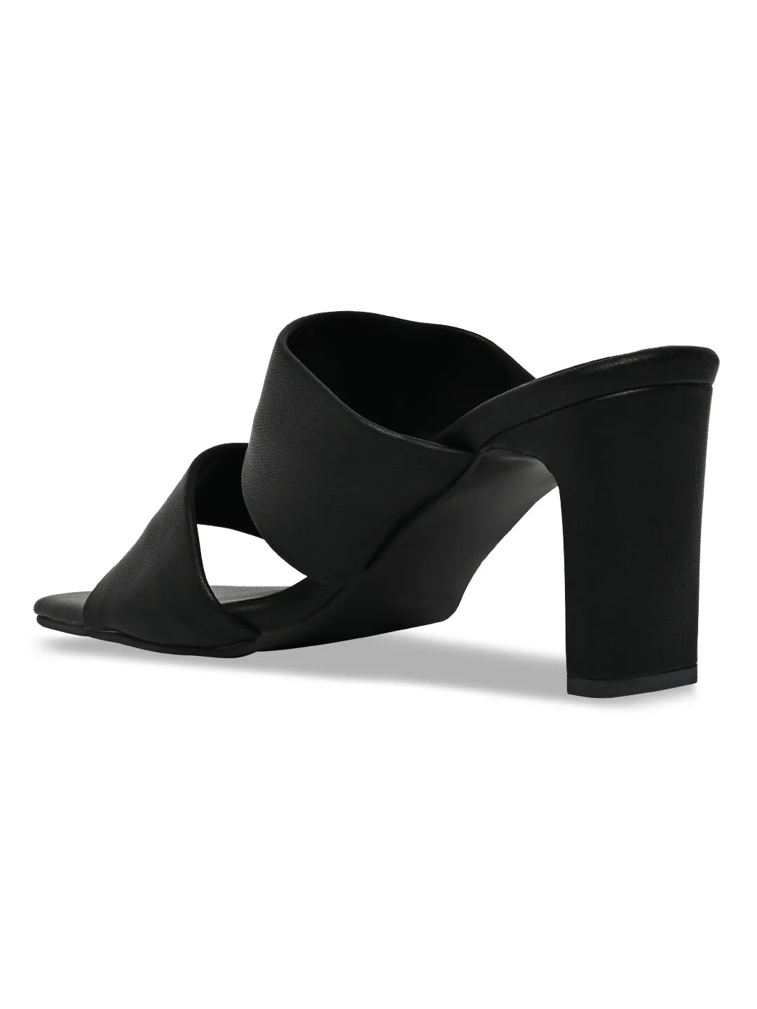 Black Women High Block Heel Sandals