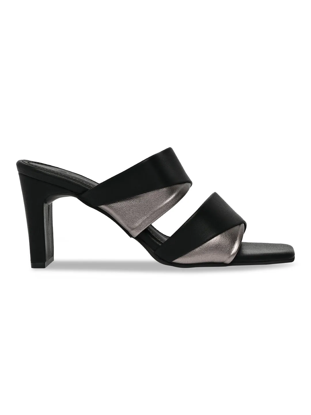 Black Women High Block Heel Sandals