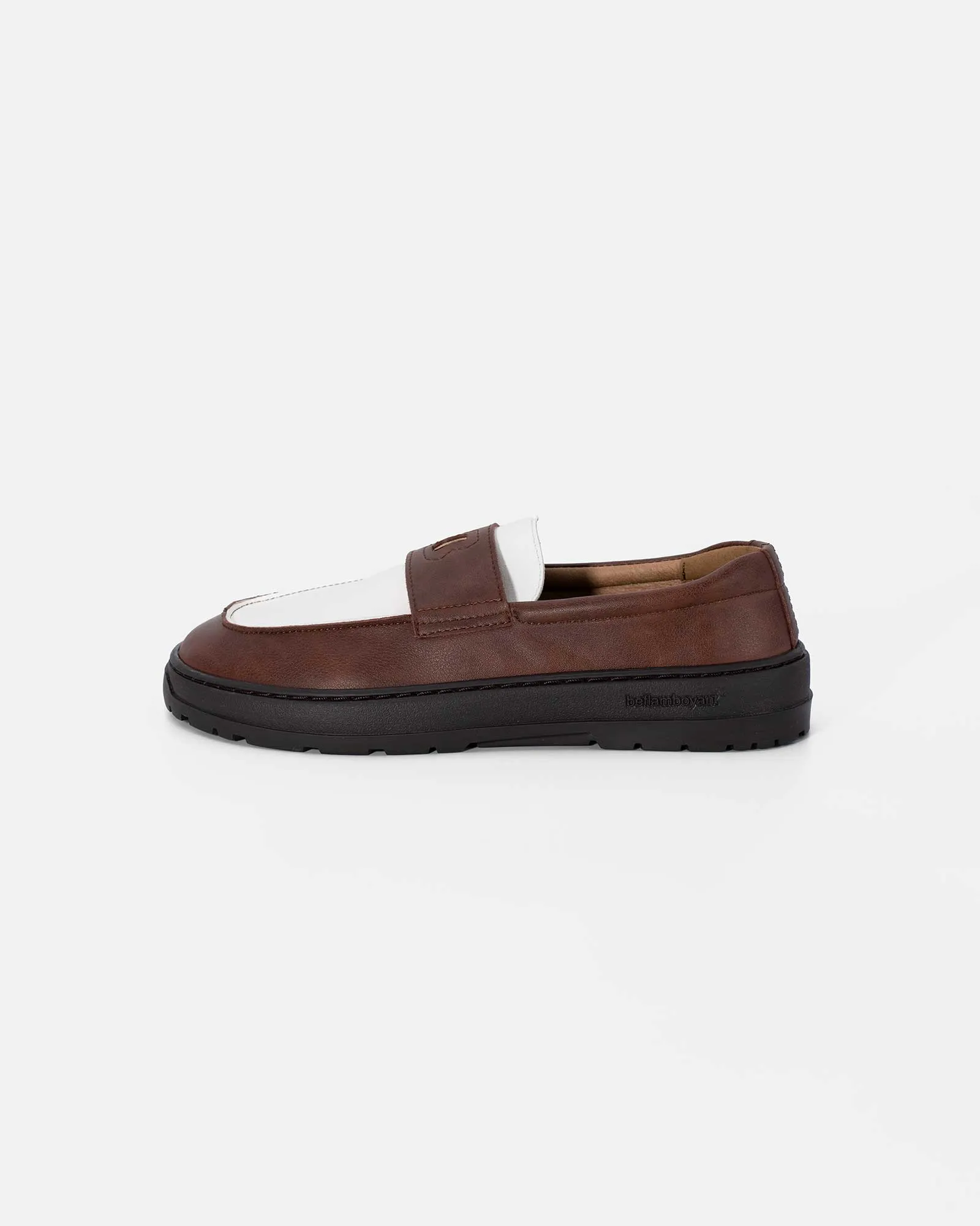 Brown and White Barefoot Loafer - Glow