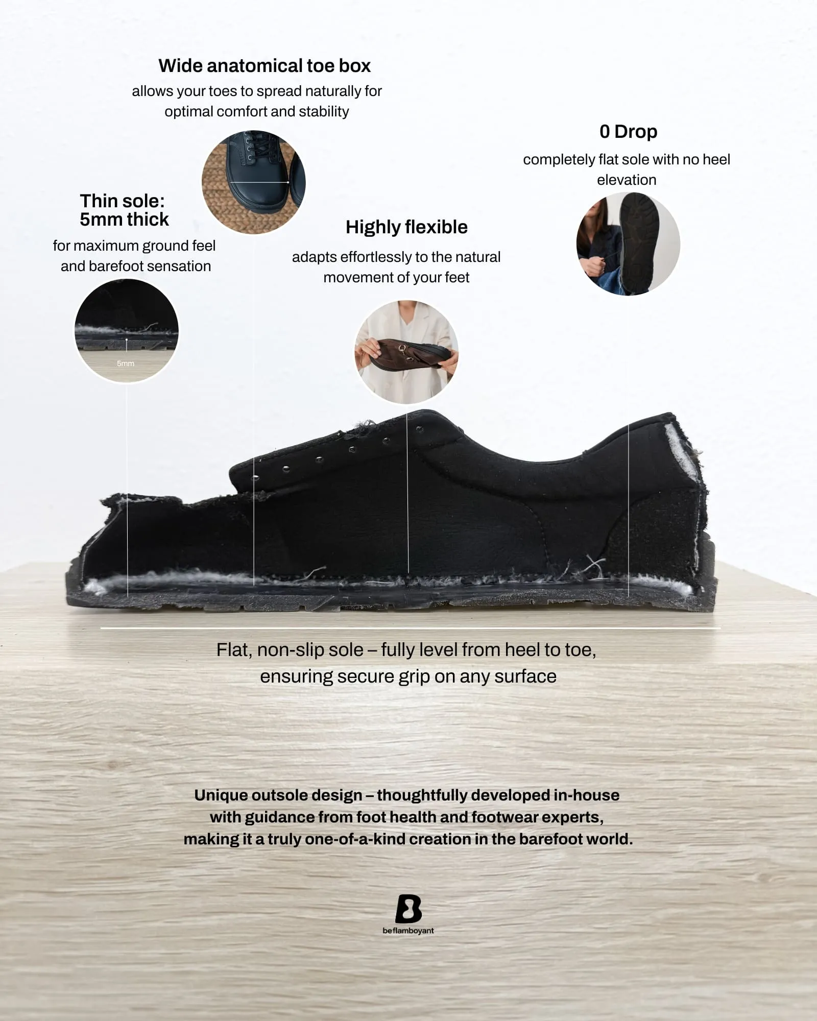 Brown and White Barefoot Loafer - Glow