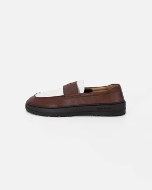 Brown and White Barefoot Loafer - Glow