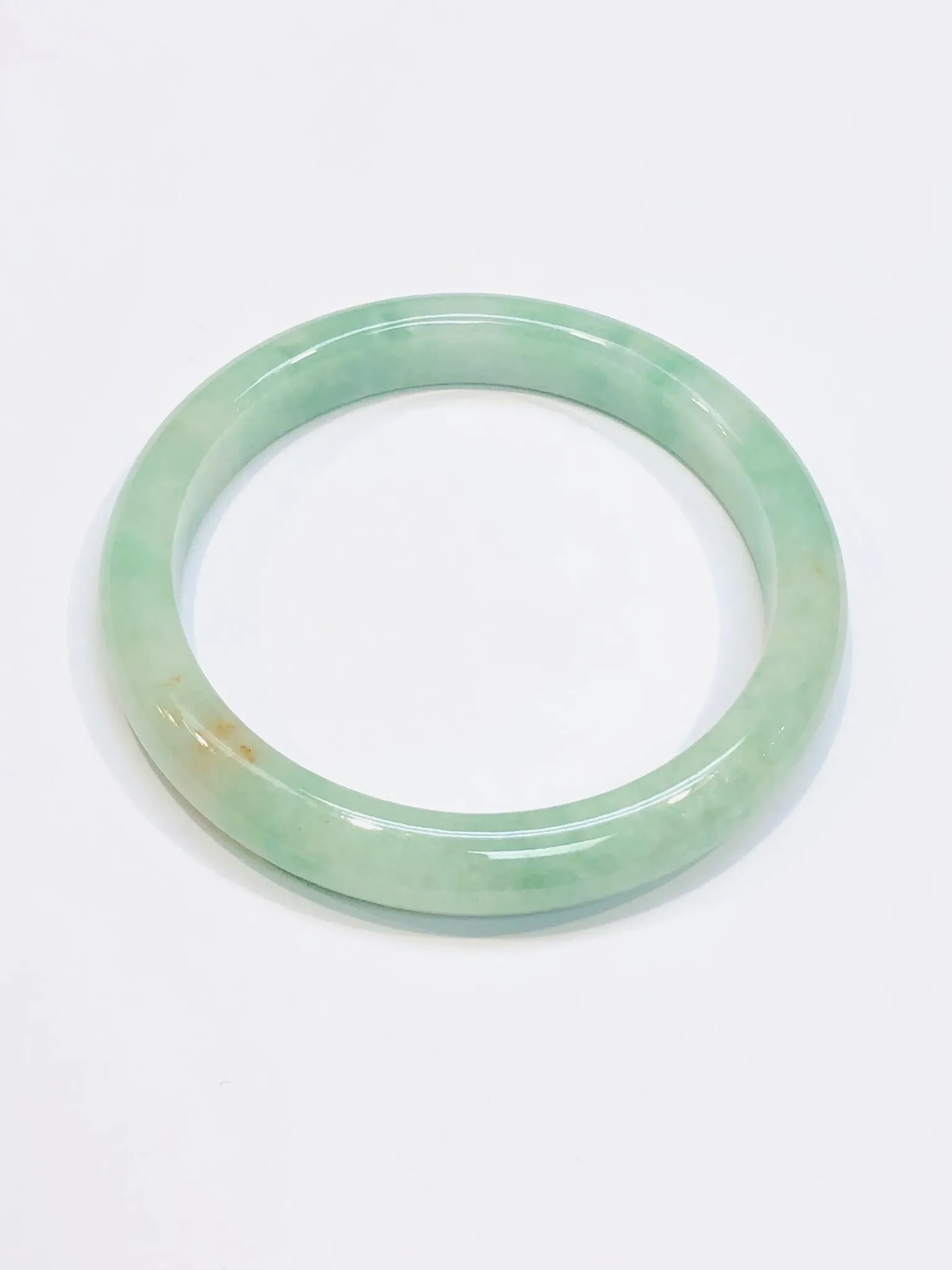 Burmese Blue Green Jadeite Comfort Fit Bangle