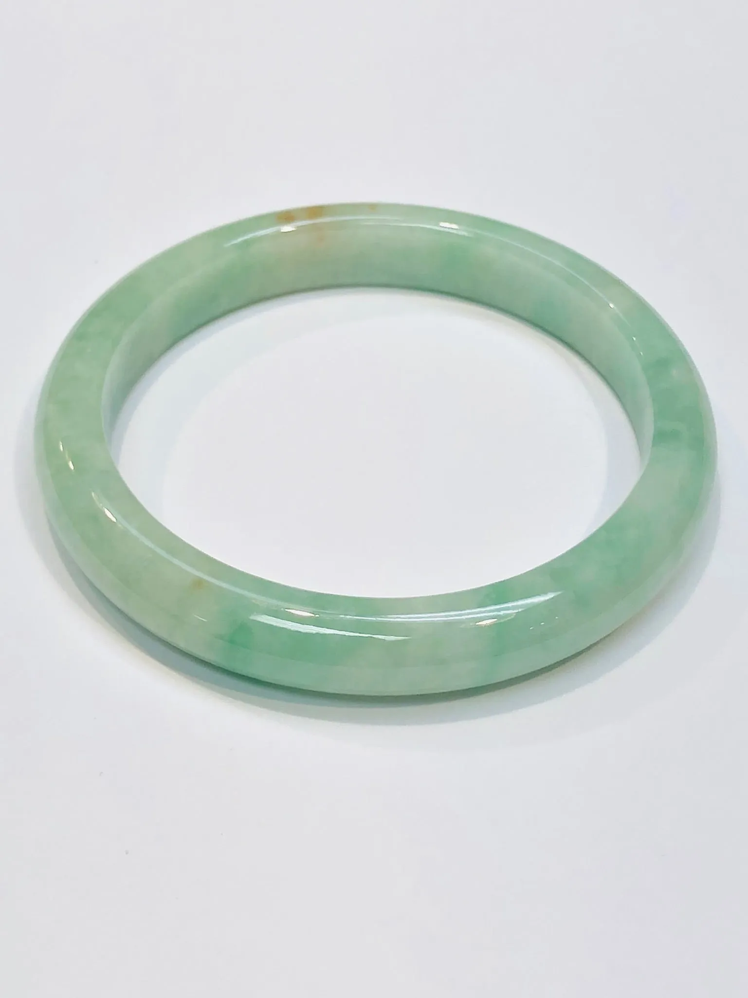Burmese Blue Green Jadeite Comfort Fit Bangle