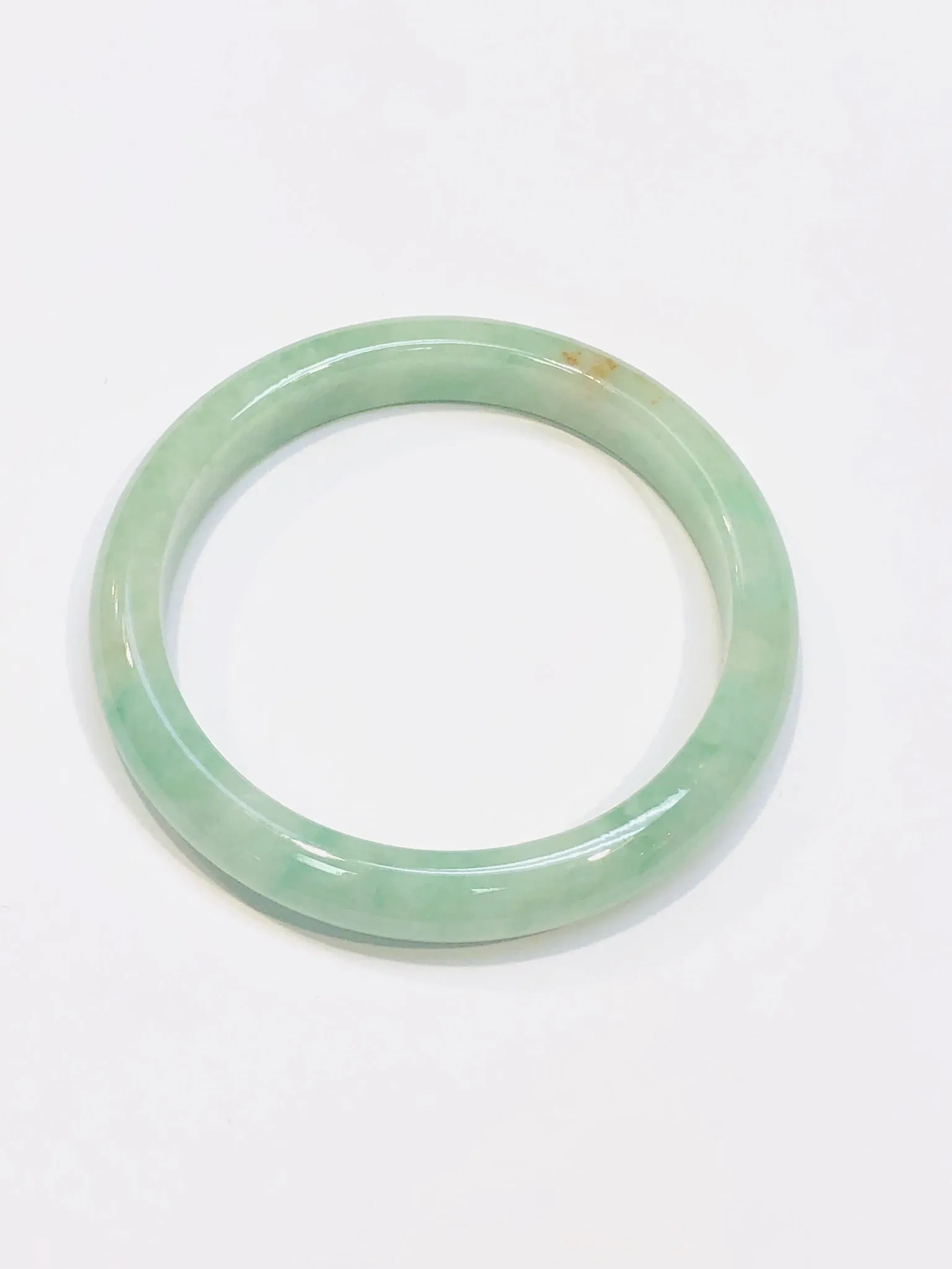 Burmese Blue Green Jadeite Comfort Fit Bangle