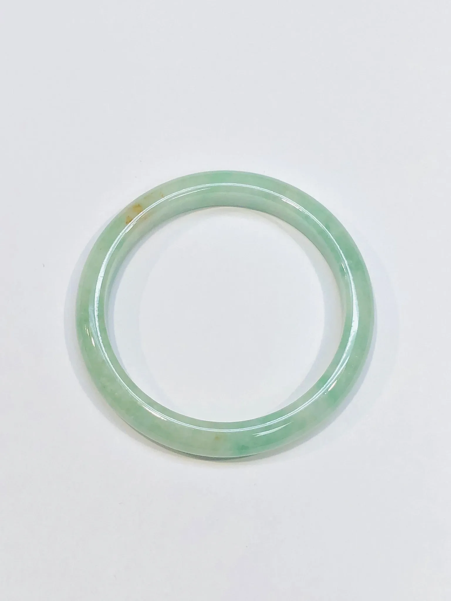 Burmese Blue Green Jadeite Comfort Fit Bangle