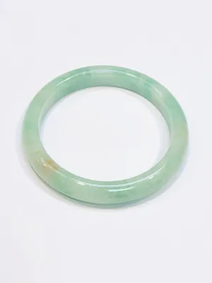 Burmese Blue Green Jadeite Comfort Fit Bangle