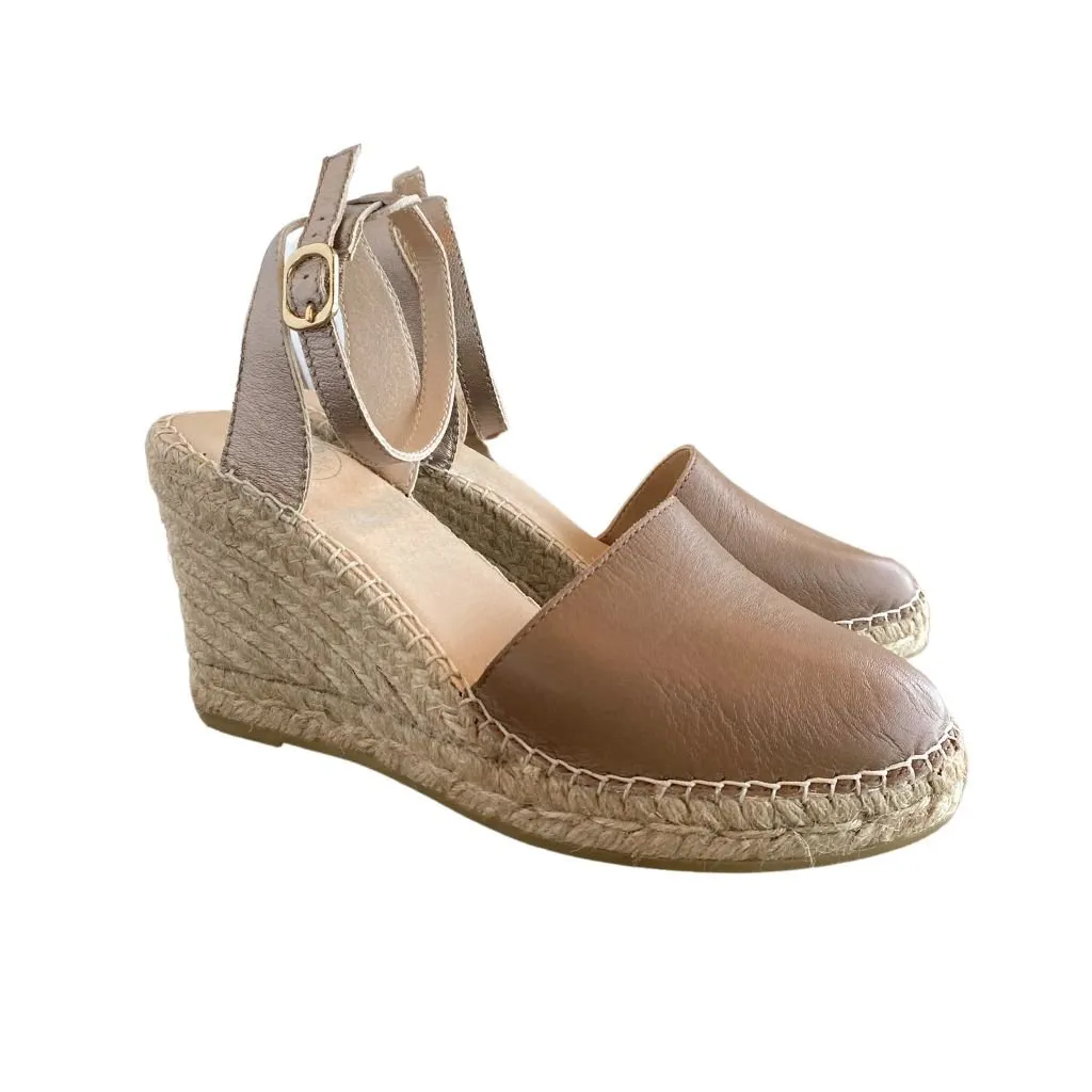 Carla Espadrille Wedge in Bronzed Mocha