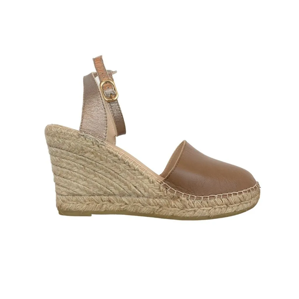 Carla Espadrille Wedge in Bronzed Mocha