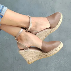 Carla Espadrille Wedge in Bronzed Mocha