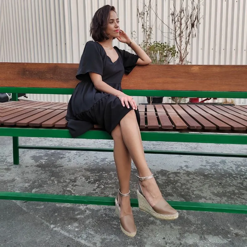 Carla Espadrille Wedge in Bronzed Mocha