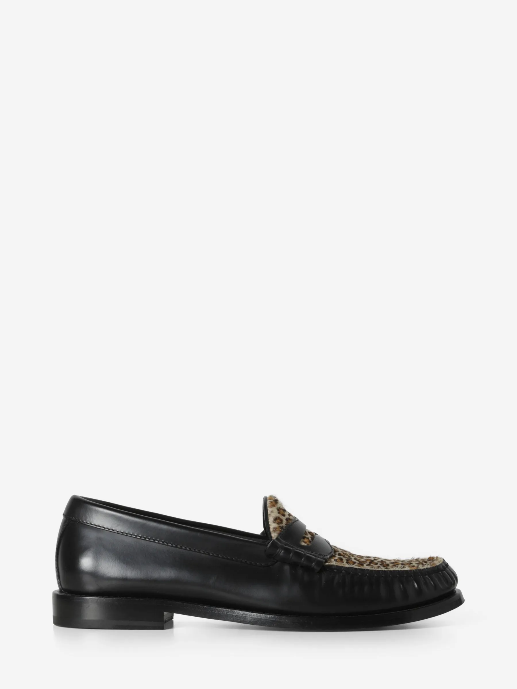 CELINE LEOPARD PRINT LOAFERS