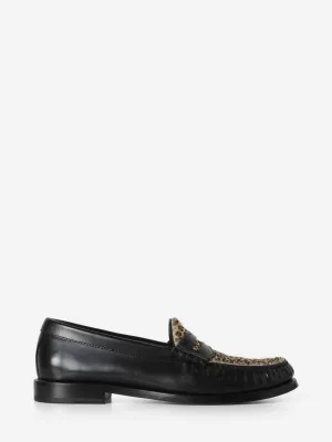 CELINE LEOPARD PRINT LOAFERS