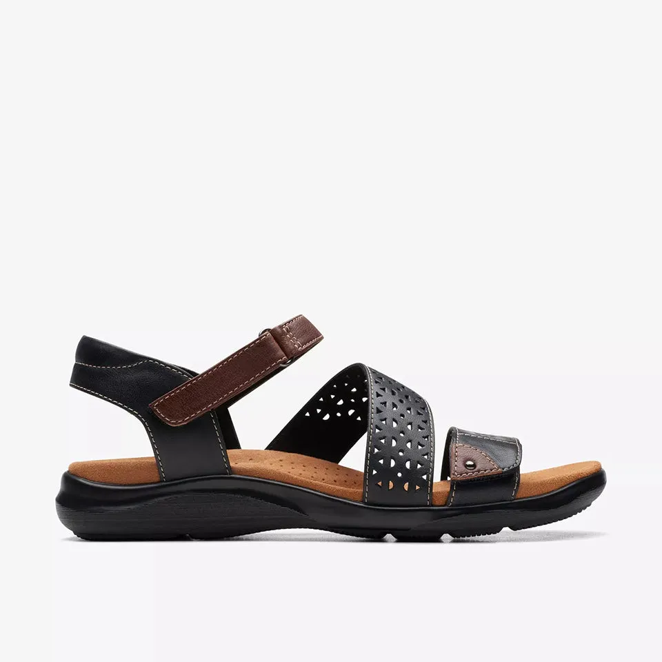 Clarks Women's Kitly Way Black | White Leather