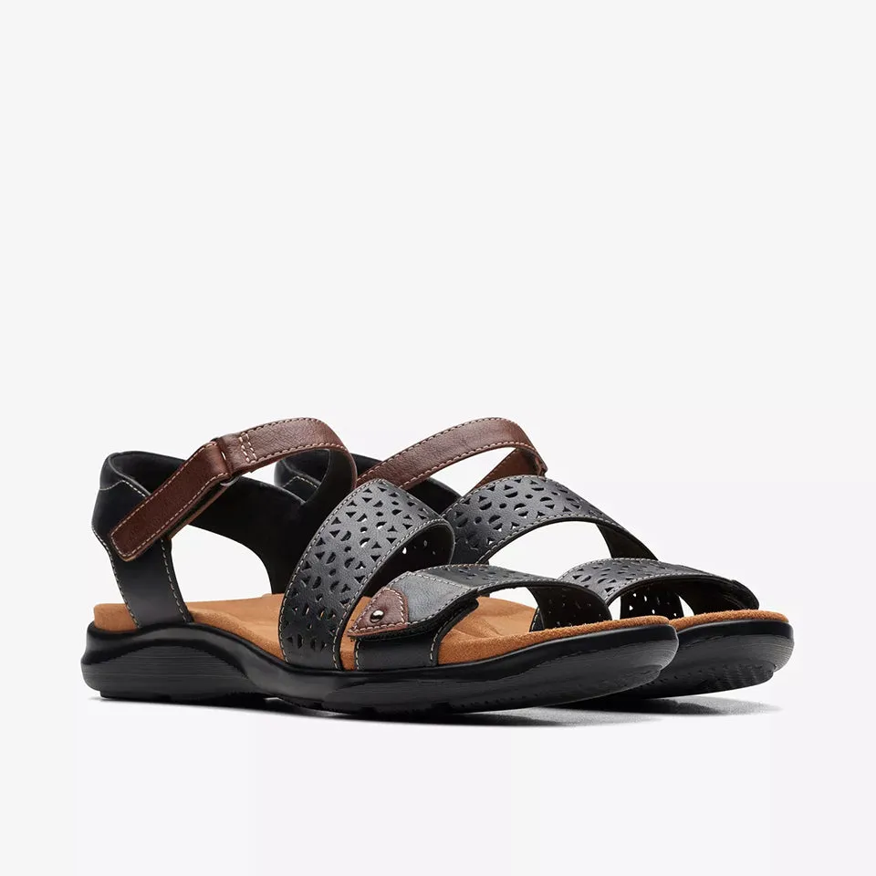 Clarks Women's Kitly Way Black | White Leather