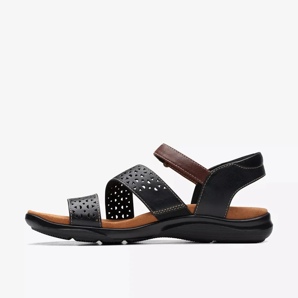 Clarks Women's Kitly Way Black | White Leather