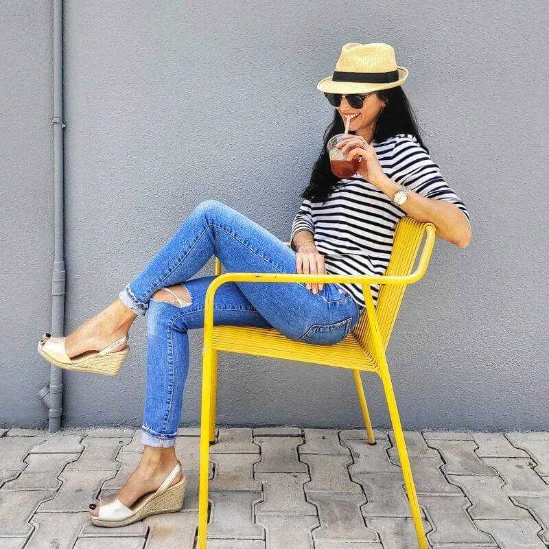 Classic Espadrille Wedge ('23 Edit) in Champagne Metallic