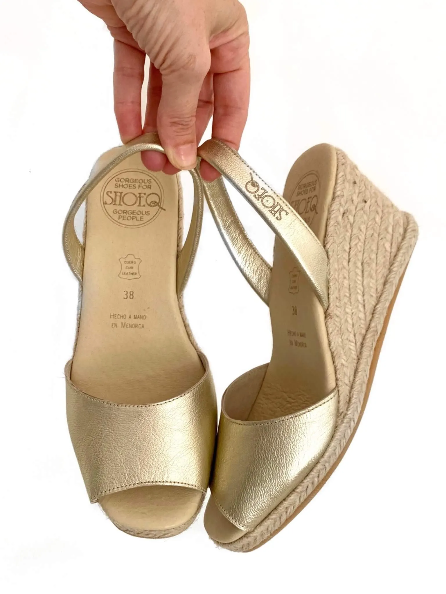 Classic Espadrille Wedge ('23 Edit) in Champagne Metallic