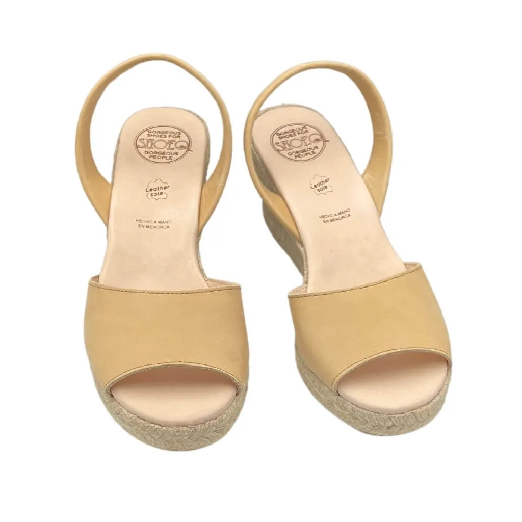 Classic Espadrille Wedge in Honey
