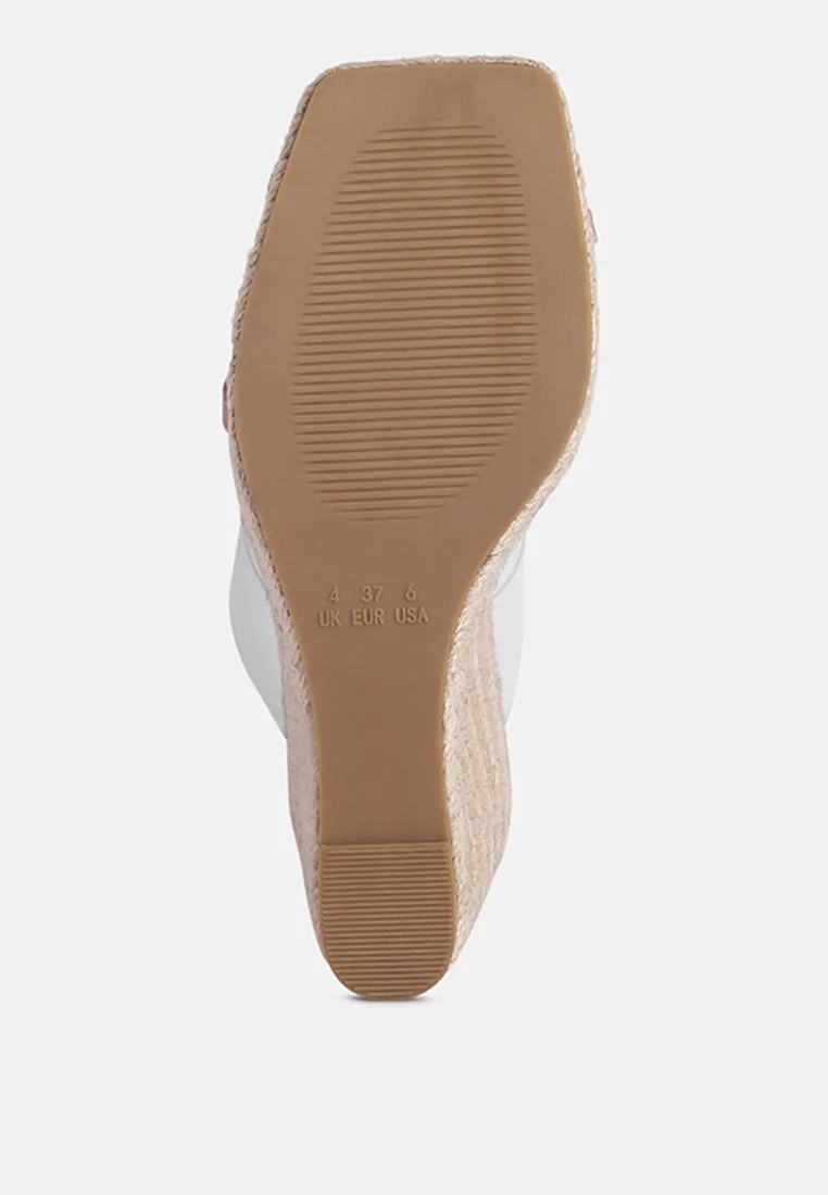 Clear Path Toe Ring Espadrilles Wedge Sandals By Ruw
