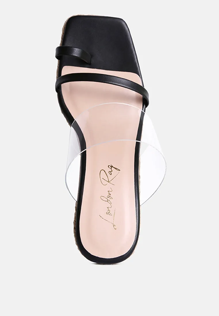 Clear Path Toe Ring Espadrilles Wedge Sandals By Ruw