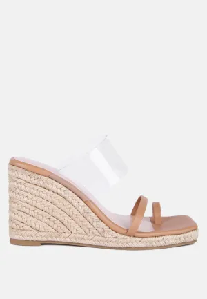 Clear Path Toe Ring Espadrilles Wedge Sandals By Ruw