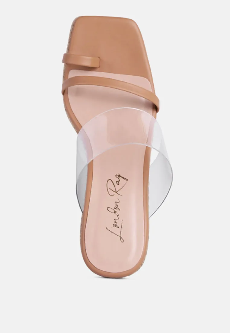 Clear Path Toe Ring Espadrilles Wedge Sandals By Ruw