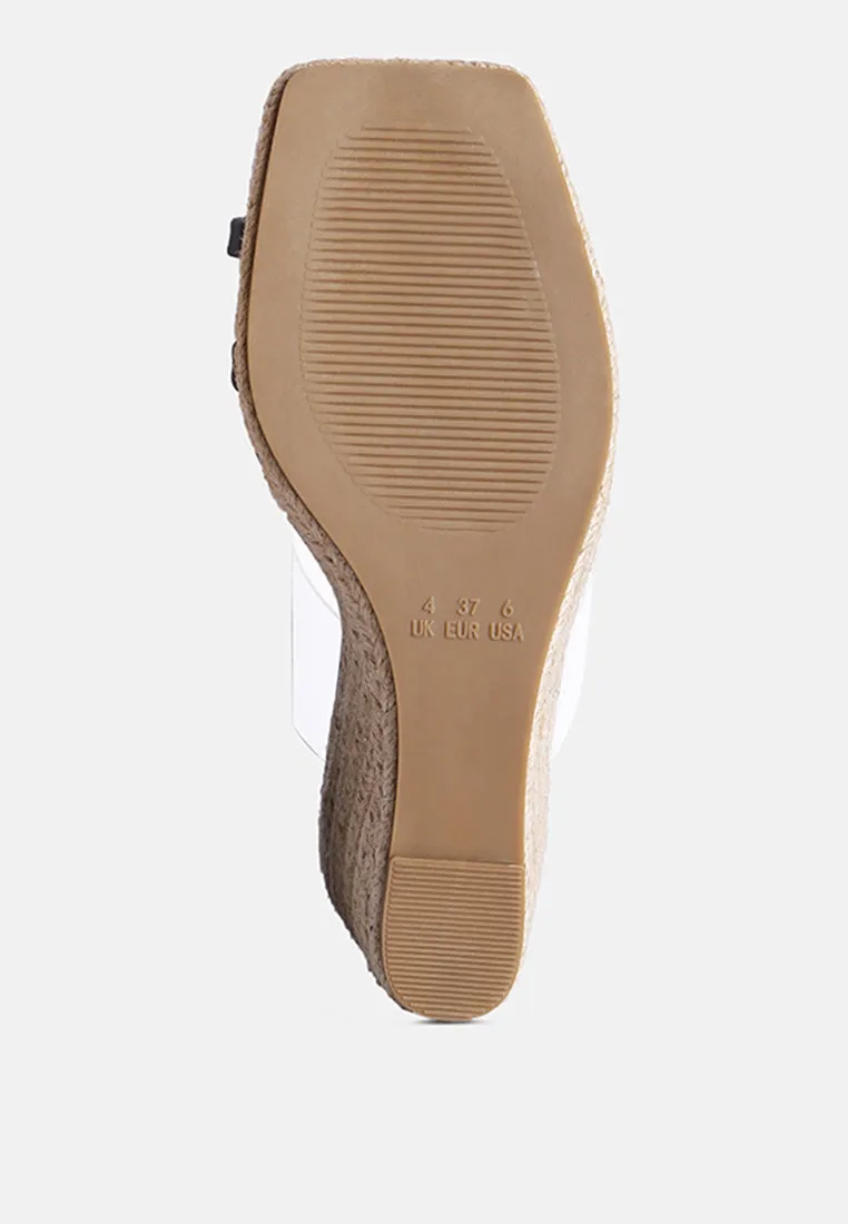 Clear Path Toe Ring Espadrilles Wedge Sandals By Ruw