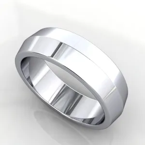 Comfort Fit Knife Edge Wedding Band 6mm