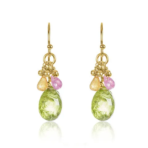 Cool-Toned Cluster Earrings