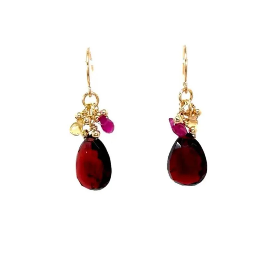 Cool-Toned Cluster Earrings