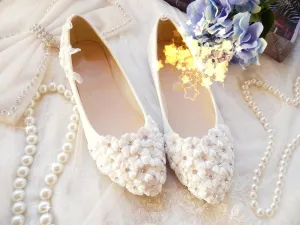 Daisy Vintage Style Wedding Flats - CM_L085