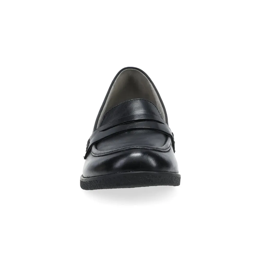 Dansko Danica Black Waterproof Burnished Loafer (Women's)