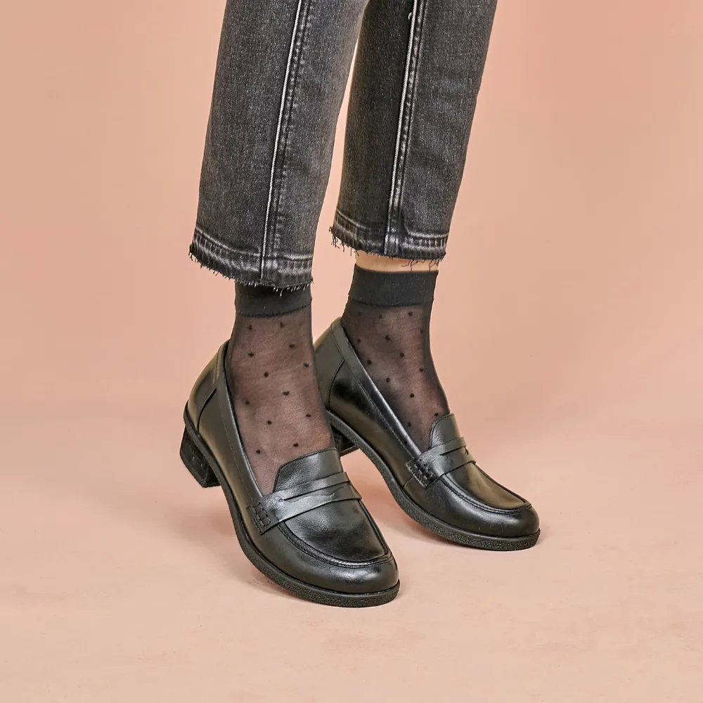 Dansko Danica Black Waterproof Burnished Loafer (Women's)