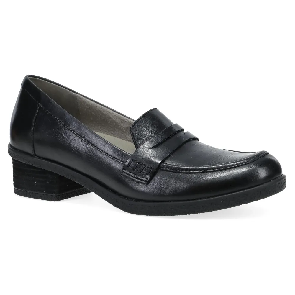 Dansko Danica Black Waterproof Burnished Loafer (Women's)