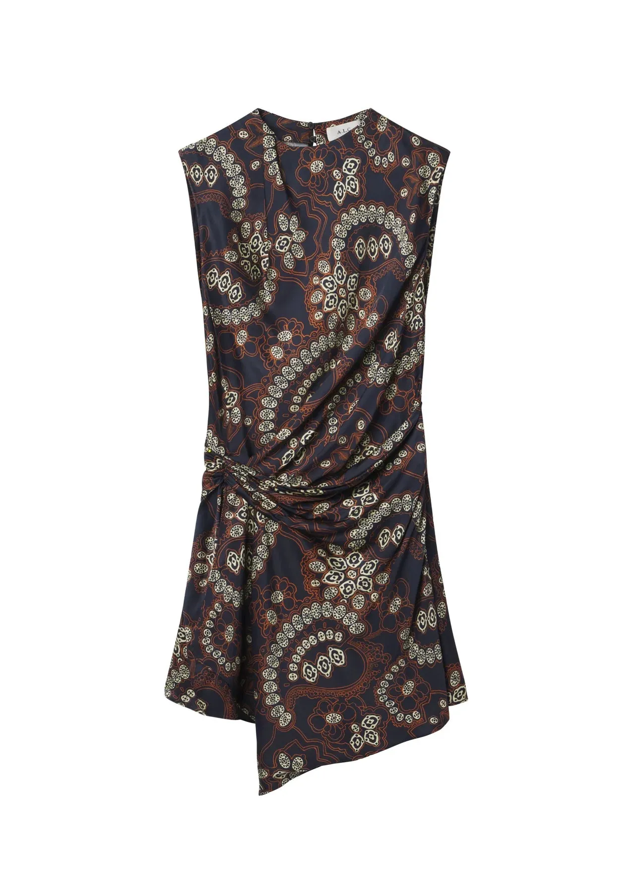 Dion Dress in Navy/Cream