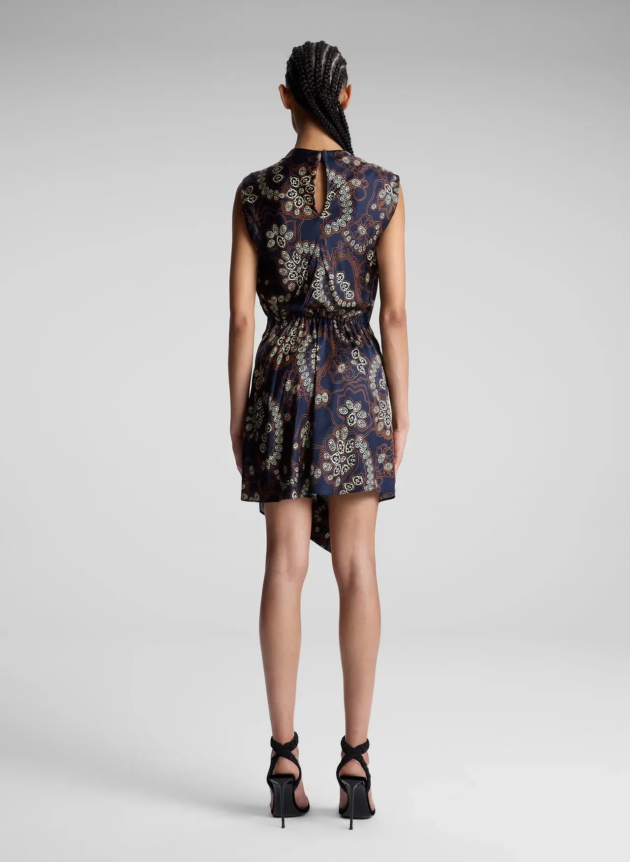 Dion Dress in Navy/Cream