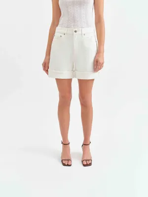 Easy Rider Mid Rise Short in Swan Vintage