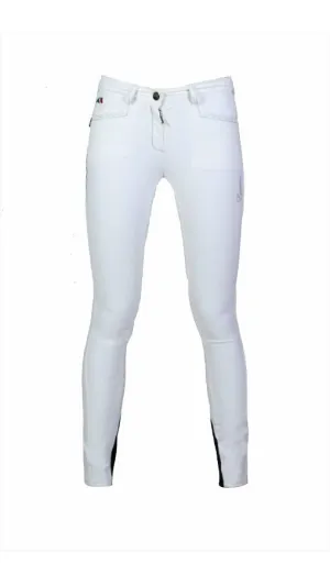 Equiline Clodette Full Grip Girls Breeches- White 10/11