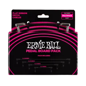 Ernie Ball Flat Ribbon Patch Cables Pedalboard Multi-Pack