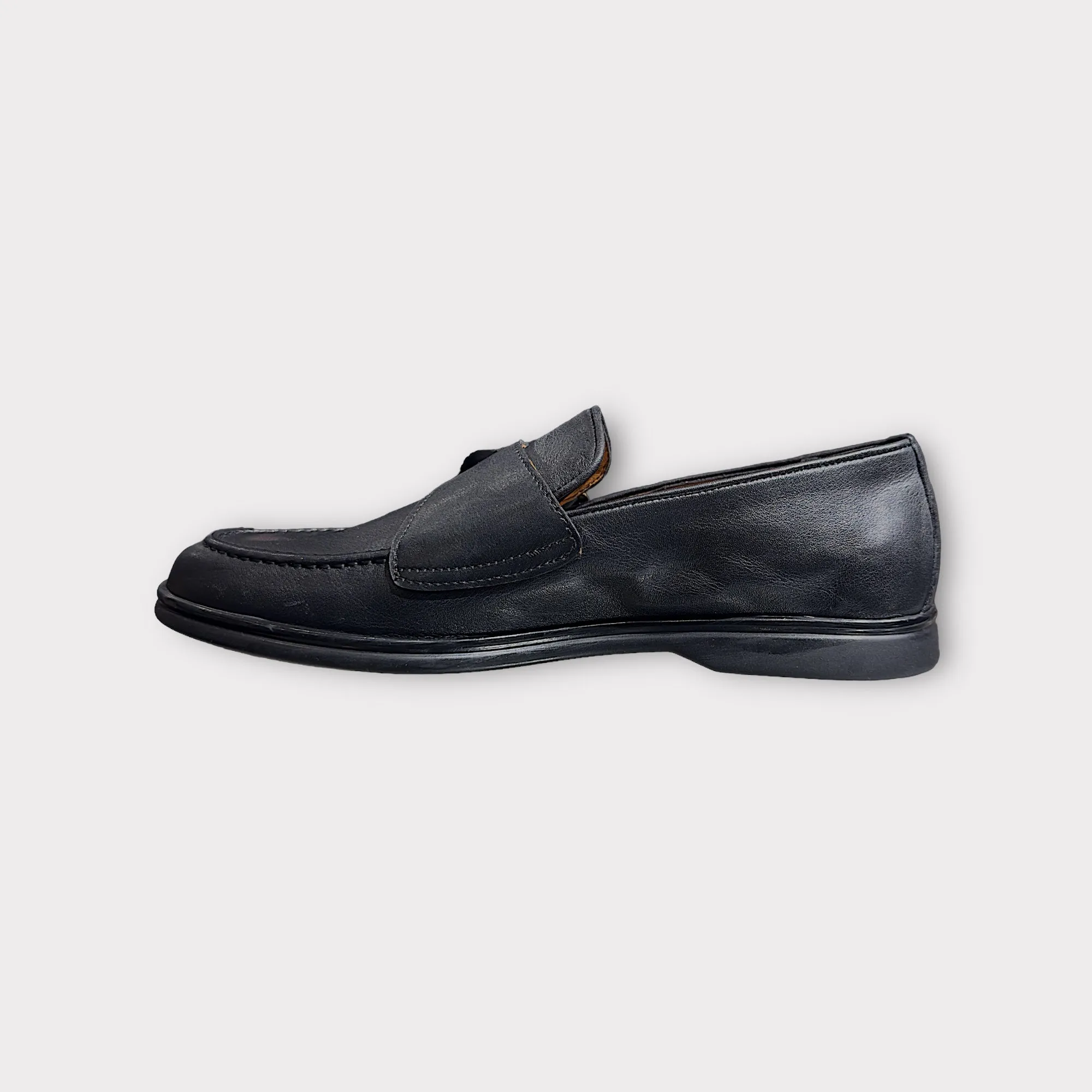 FF Black Soft Leather Loafer