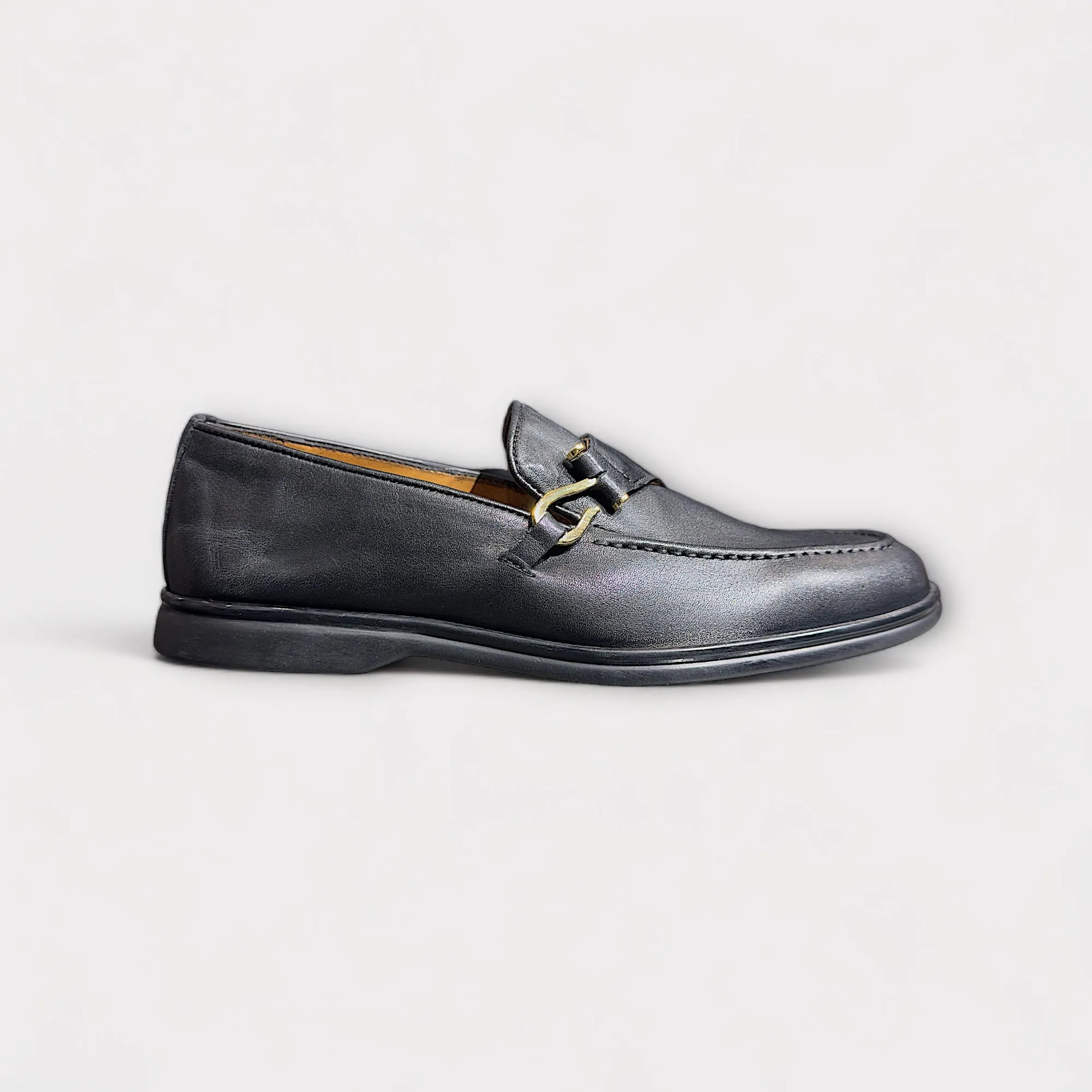 FF Black Soft Leather Loafer